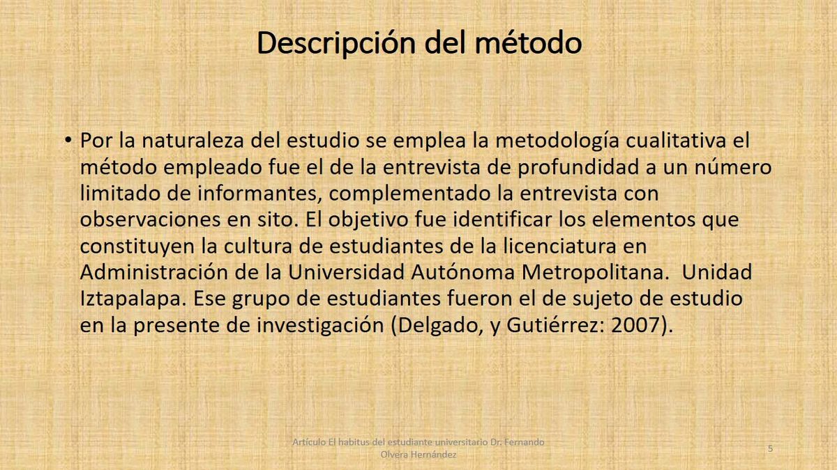 CCC-147 - EL HABITUS EN LA CULTURA DEL JOVEN ESTUDIANTE DE EDUCACIÓN SUPERIOR. CASO: LICENCIATURA …