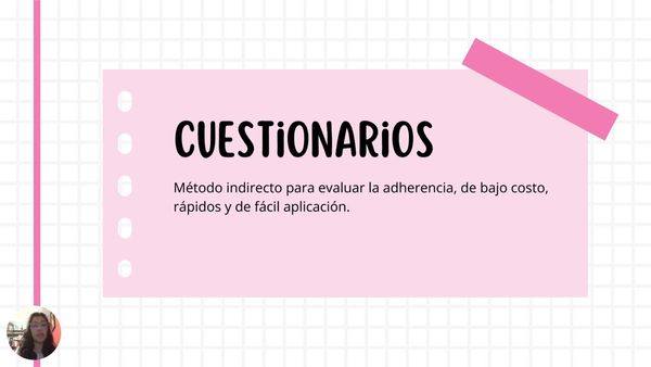 FRS085 - Cuestionarios para la Medición de la Adherencia al Tratamiento Antirretroviral en Persona…
