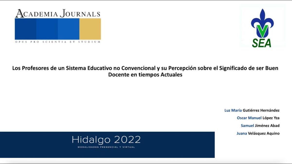 HHH223 - Los Profesores de un Sistema Educativo no Convencional y su Percepción sobre el Signific…