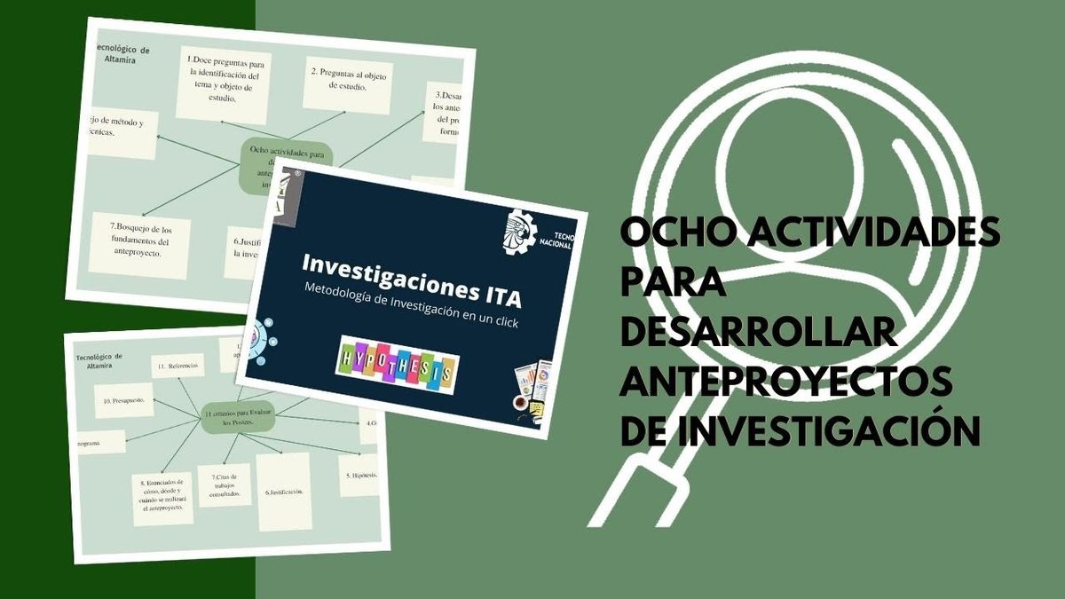 CEL075 - Ocho Actividades para Desarrollar Anteproyectos en el Instituto Tecnológico de Altamira, …