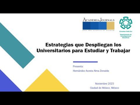 CDX022 - Estrategias que Despliegan los Universitarios para Estudiar y Trabajar