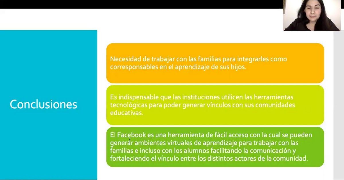 F157 - Facebook: herramienta de aprendizaje para familias en su integración escolar como correspon…