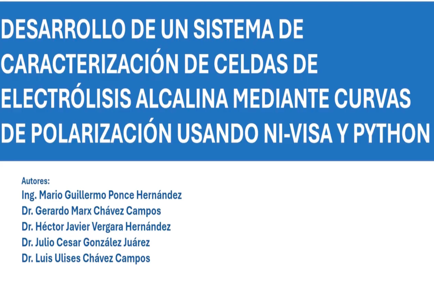 INT079- Desarrollo de un Sistema de Caracterización de Celdas de Electrólisis Alcalina mediante C…