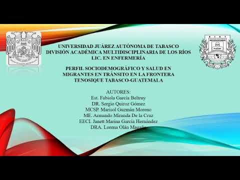 T140 - PERFIL SOCIODEMOGRÁFICO Y SALUD EN MIGRANTES EN TRÁNSITO EN LA FRONTERA TENOSIQUE TABASCO-…