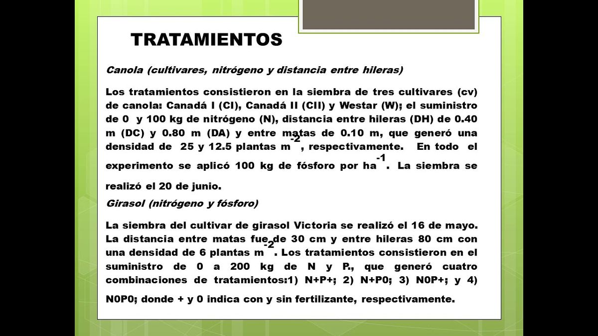 HHH294 - Prácticas Agrícolas y Eficiencia en el Uso del Agua en Oleaginosas