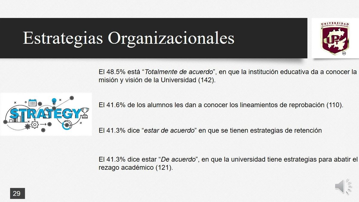 MOR035 - Estrategias Organizacionales para Incrementar la Eficiencia Terminal en la Universidad Pol…