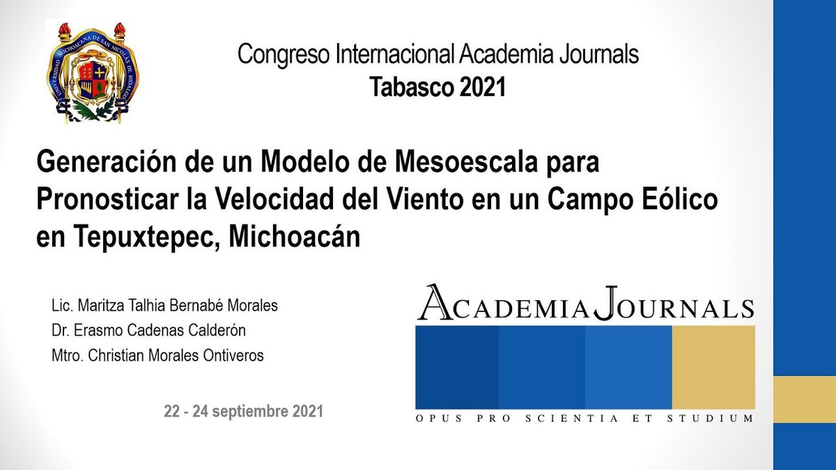 TAB076 - Generación de un Modelo de Mesoescala para Pronosticar la Velocidad del Viento en un Camp…