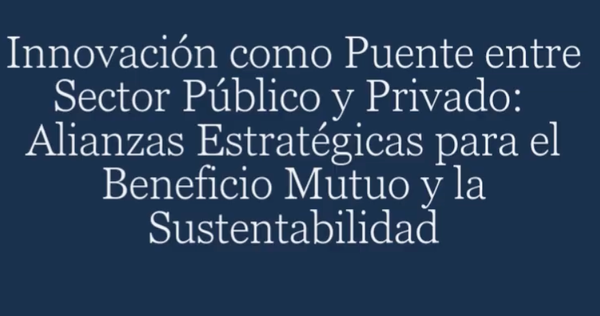 INT187- Innovación como Puente entre Sector Público y Privado: Alianzas Estratégicas para el Ben…
