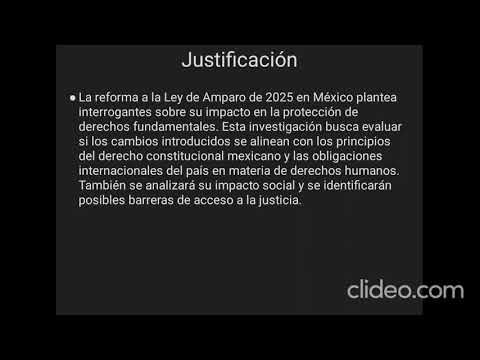 MED151 - “Reforma 2025 a la ley de amparo en México: Implicaciones Constitucionales”