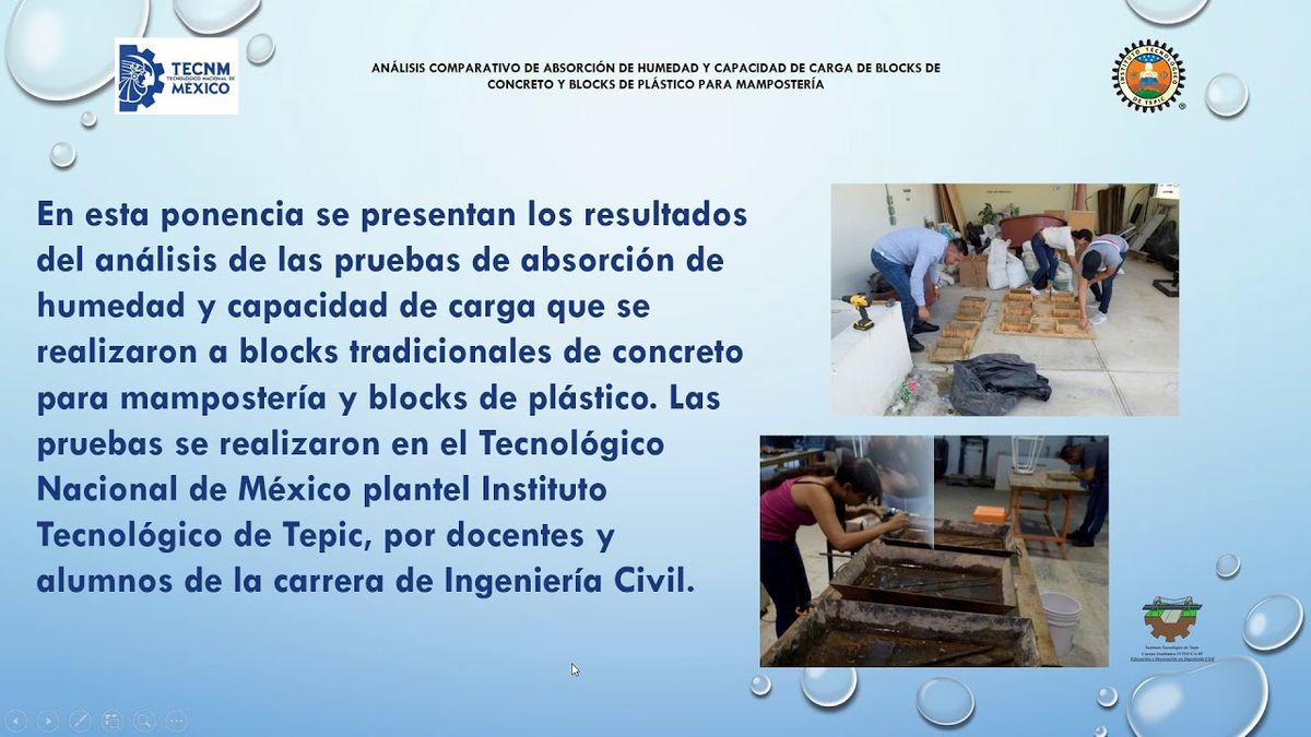 CCC-023 - ANÁLISIS COMPARATIVO DE ABSORCIÓN DE HUMEDAD Y CAPACIDAD DE CARGA DE BLOCKS DE CONCRETO…