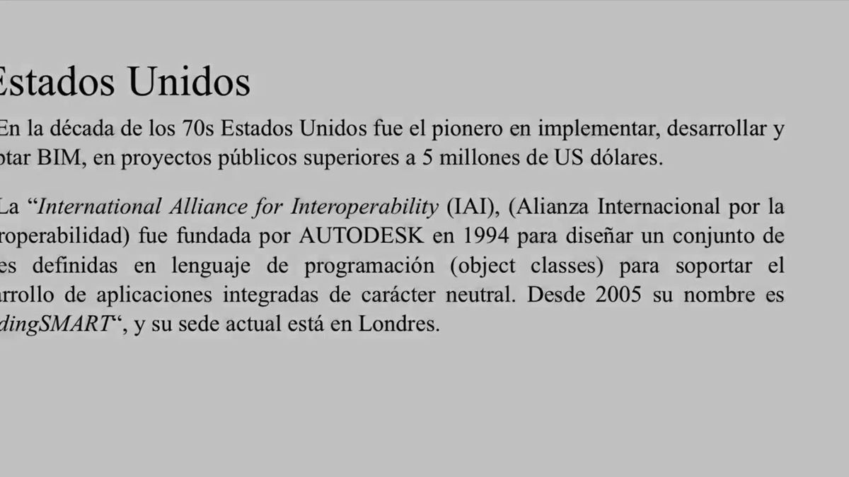 CPS055 - Panorama Global de la Implementación de BIM (Building Information Modeling)