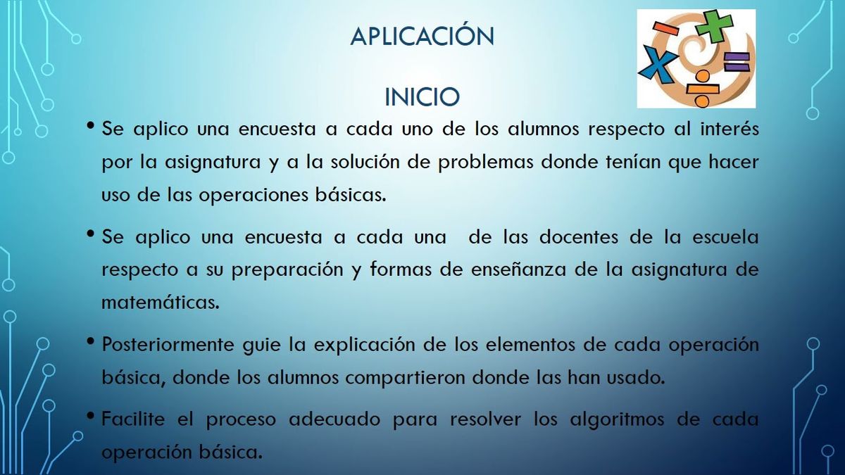 PUE195 - Propuesta de Mejora para la Solución de Algoritmos de Operaciones Básicas en Alumnos de …