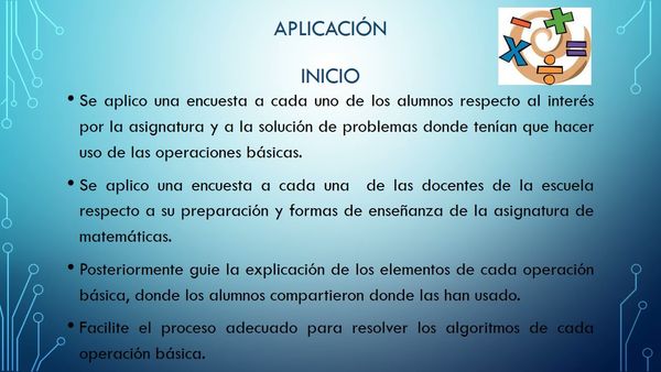 PUE195 - Propuesta de Mejora para la Solución de Algoritmos de Operaciones Básicas en Alumnos de …