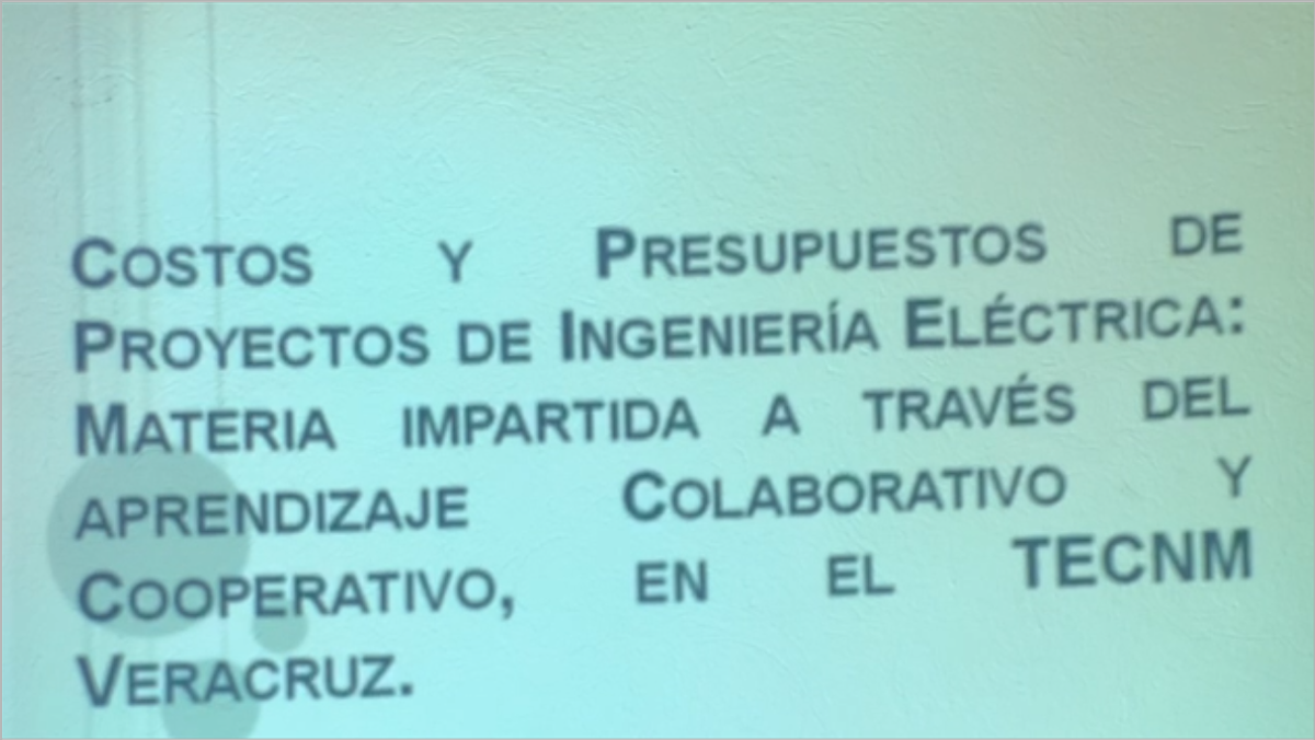 ITP220 - Costos y Presupuestos de Proyectos de Ingeniería Eléctrica: Materia Impartida a través…