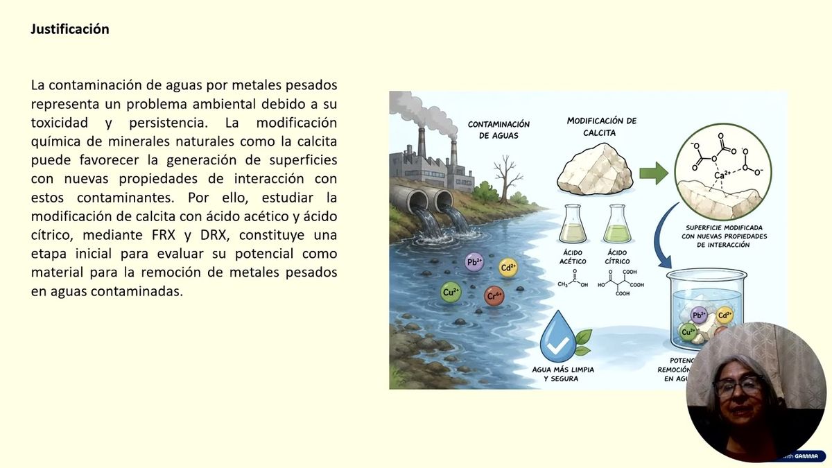 ITG104- Evaluación de la modificación de calcita mediante ácido acético y ácido cítrico por f…