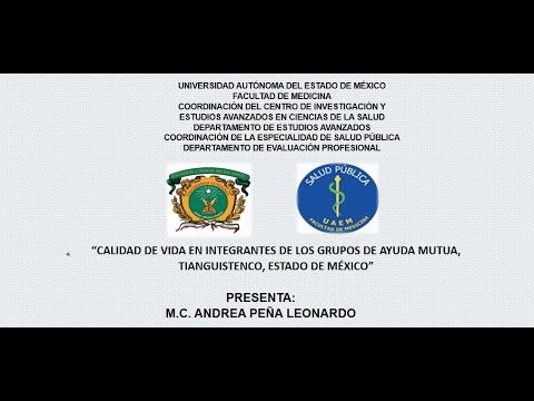 OXA023 - Calidad de Vida en Integrantes de los Grupos de Ayuda Mutua, Tianguistenco, Estado de Mé…