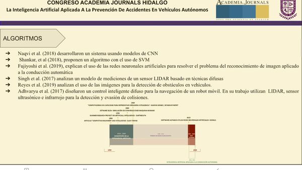 H031 - LA INTELIGENCIA ARTIFICIAL APLICADA A LA PREVENCIÓN DE ACCIDENTES EN VEHICULOS AUTÓNOMOS