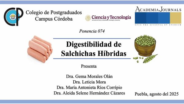 PUE074 - Digestibilidad de Salchichas Híbridas