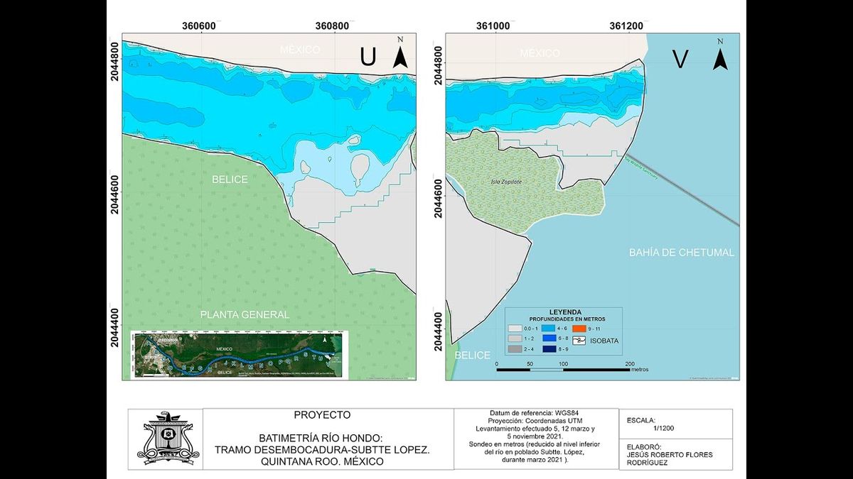 CHE018 - Análisis de la Batimetría del Río Hondo, frontera México-Belice: Tramo Subteniente Ló…