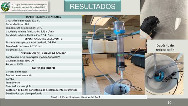 ZTP136 - Diseño y Construcción de un Reactor Anaerobio de Lecho Fluidizado (RALF) para Evaluar el…