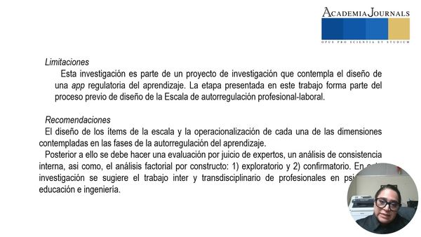 CYA092 - Propuesta de Diseño de una Escala para Medir la Autorregulación del Aprendizaje en Educ…