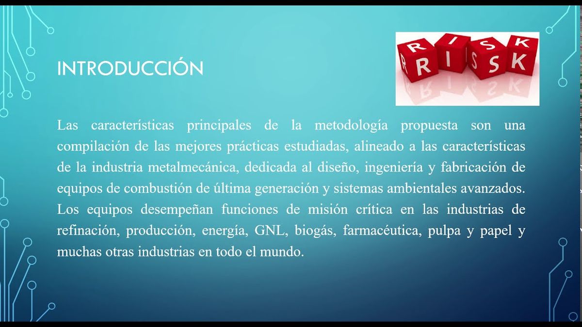 CCC-415 - METODOLOGIA DE GESTIÓN DE RIESGOS PARA LA INDUSTRIA METALMECANICA