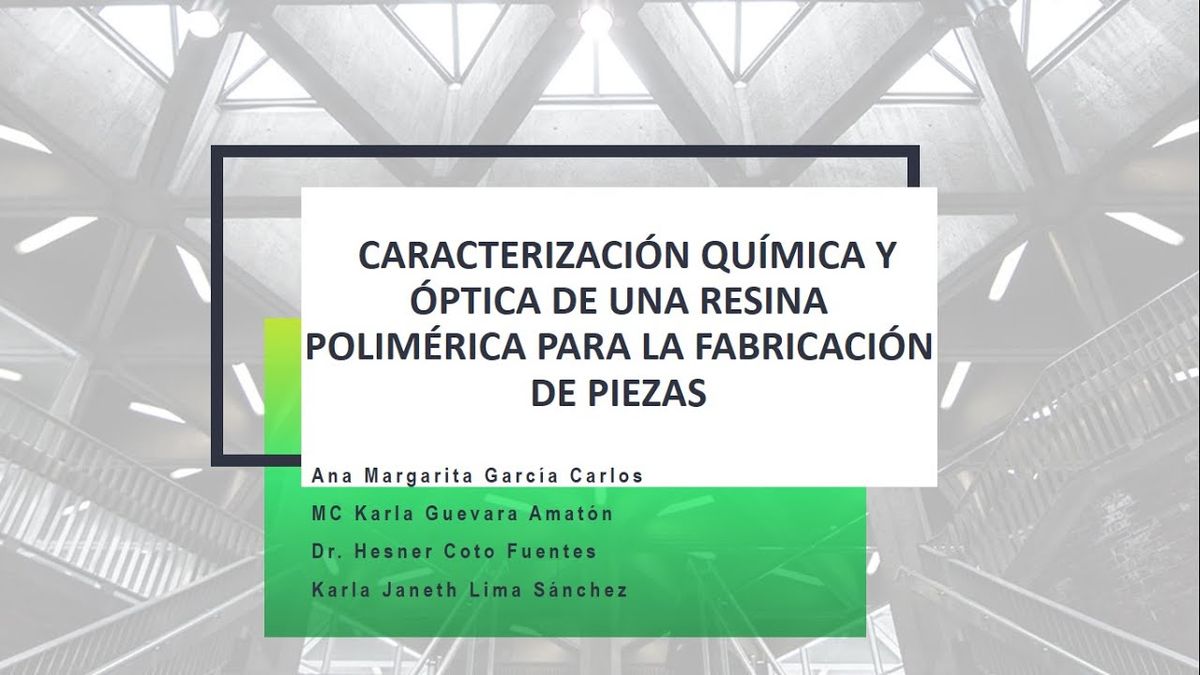 CHE112 - Caracterización Química y Óptica de una Resina Polimérica para la Fabricación de Piez…