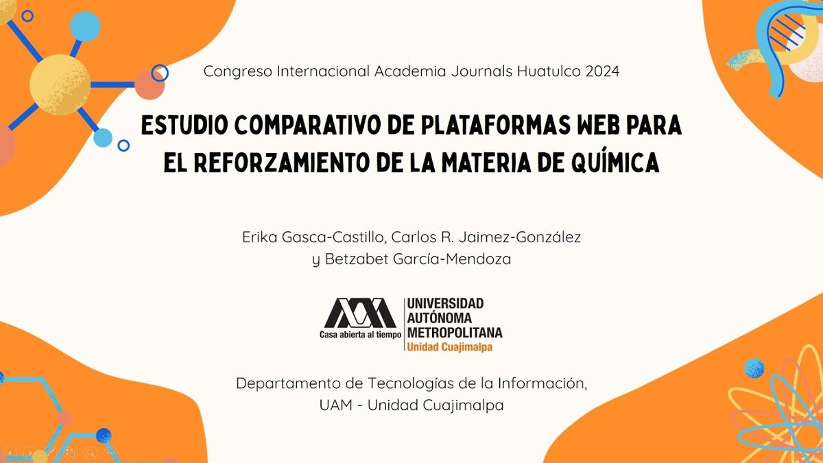 HUA005 - Estudio Comparativo de Plataformas Web para el Reforzamiento de la Materia de Química