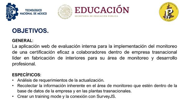 TLA074 - Actualización de la Aplicación Web para su Implementación en Evaluación de Certificac…