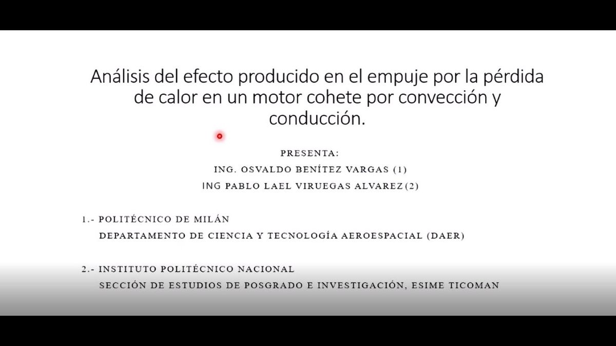 CLY346 - Análisis del Efecto Producido en el Empuje por la Pérdida de Calor en un Motor Cohete po…