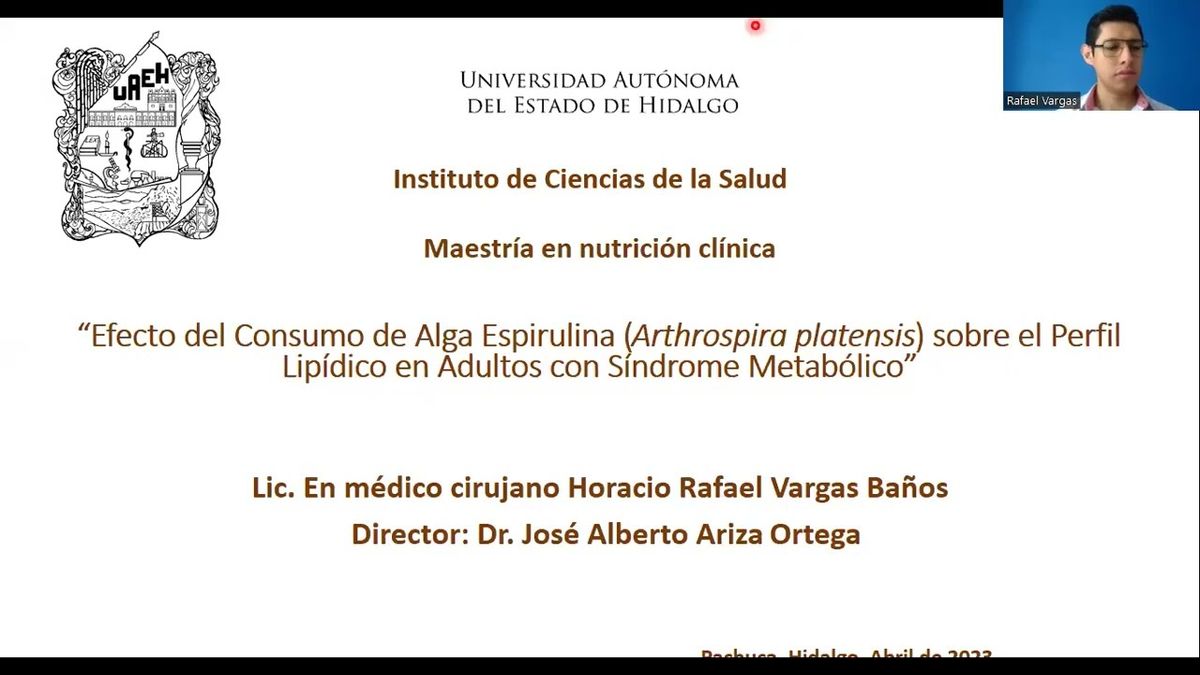 FRE129 - Efecto del Consumo de Alga Espirulina (Arthrospira platensis) sobre el Perfil Lipídico e…