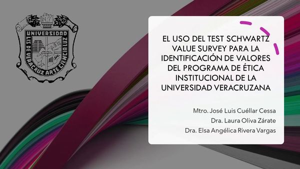 H346 - EL USO DEL TEST SCHWARTZ VALUE SURVEY PARA LA IDENTIFICACIÓN DE VALORES DEL PROGRAMA DE ÉT…