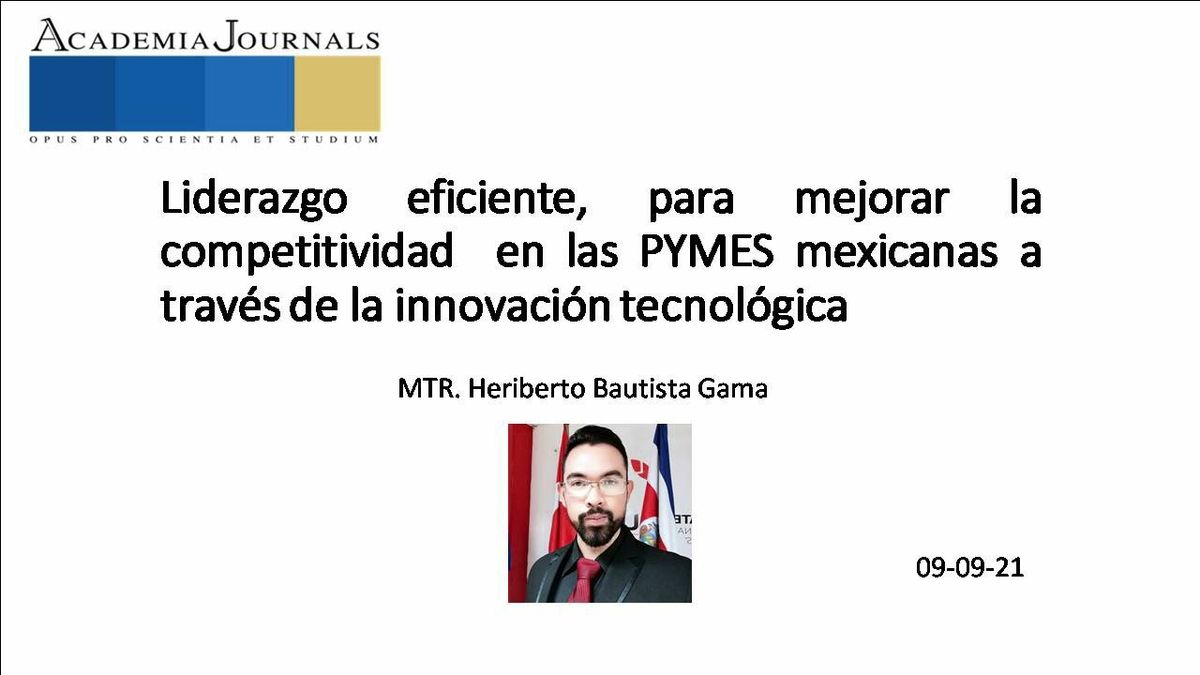 MEX149 - Liderazgo Eficiente, para Mejorar la Competitividad en las PYMES Mexicanas a través de la…