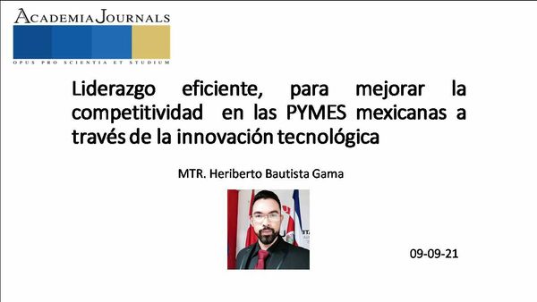 MEX149 - Liderazgo Eficiente, para Mejorar la Competitividad en las PYMES Mexicanas a través de la…