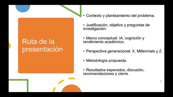 CIP002- Inteligencia Artificial, Procesos Cognitivos y Rendimiento Académico en Perspectiva Genera…