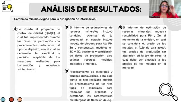 CHM112 - Estándares y contenido para la preparación de reporte técnico de NI 43-101.