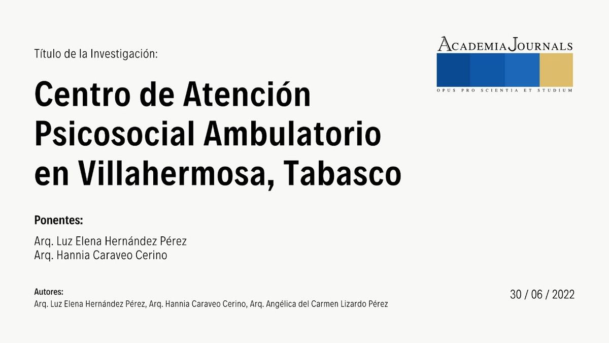 CHP012 - Centro de Atención Psicosocial Ambulatorio en Villahermosa, Tabasco