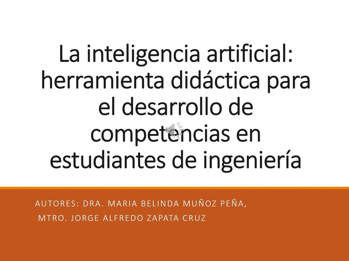 PUE027 - La inteligencia artificial: herramienta didáctica para el desarrollo de competencias en e…