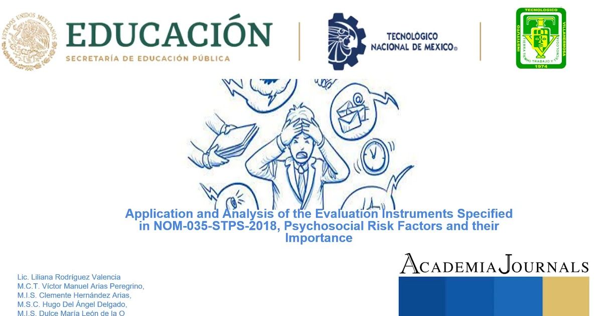 FRS084 - Application and Analysis of the Evaluation Instruments Specified in NOM-035-STPS-2018, Psy…