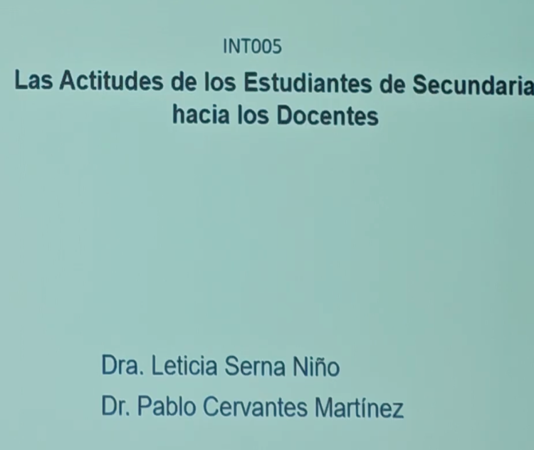 INT005- Las Actitudes de los Estudiantes de Secundaria hacia los Docentes # Integralia 2025