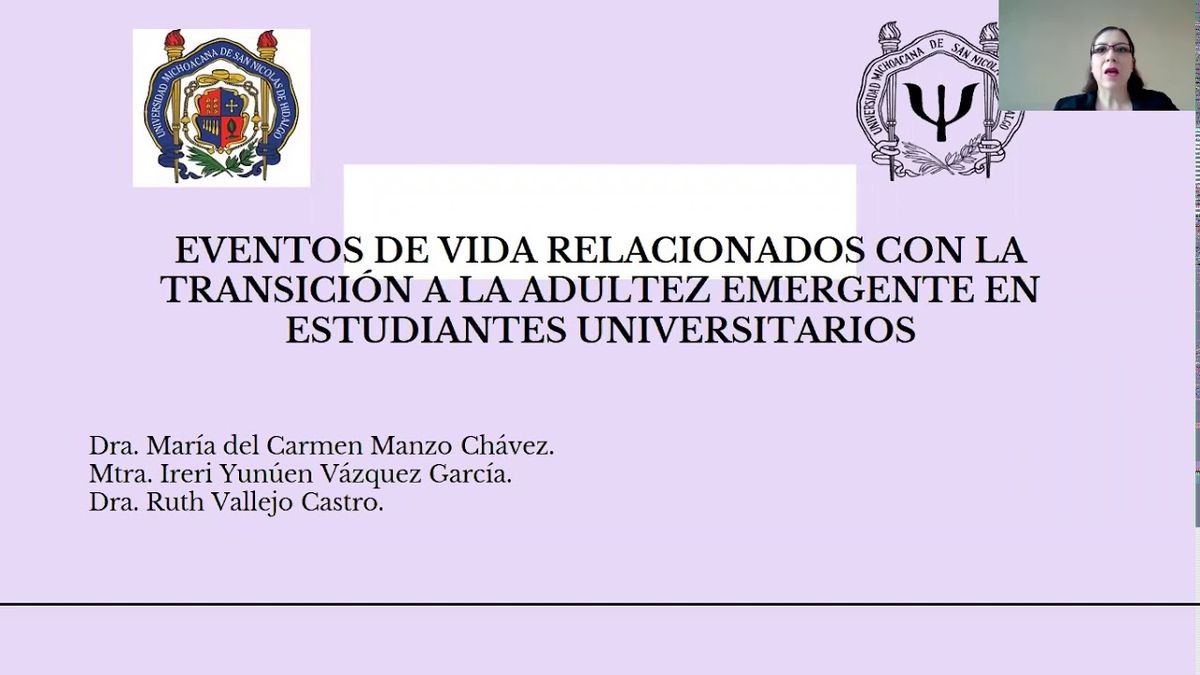 CCC-010 - EVENTOS DE VIDA RELACIONADOS CON LA TRANSICIÓN A LA ADULTEZ EMERGENTE EN ESTUDIANTES UNI…