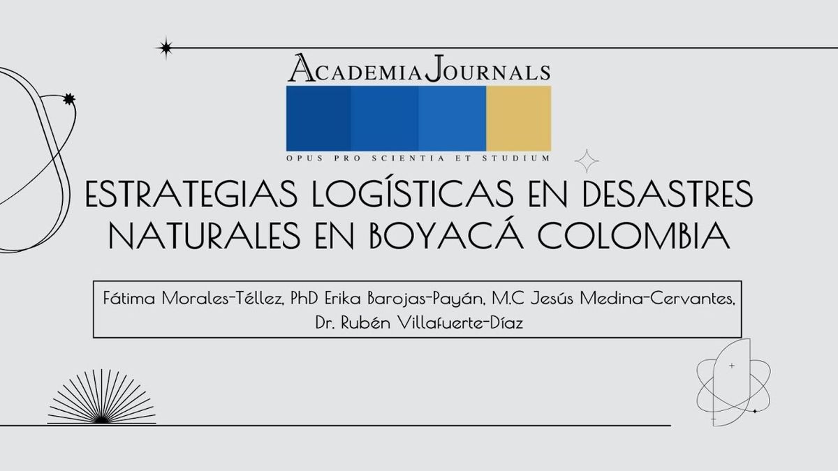 CDX191 - Estrategias Logísticas en Desastres Naturales en Boyacá Colombia