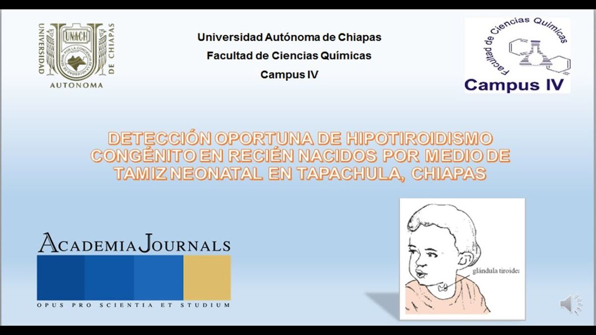 HID229 - Detección Oportuna de Hipotiroidismo Congénito en Recién Nacidos por  Medio de Tamiz Ne…