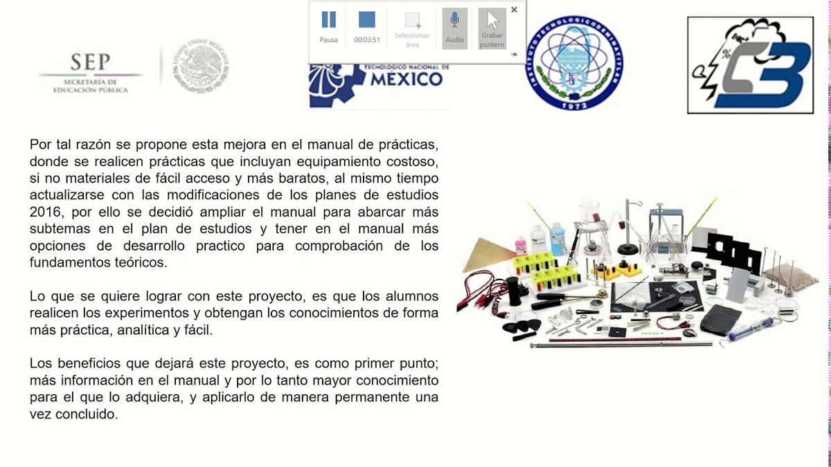 CCC-160 - MEJORA DE MANUAL PARA PRÁCTICAS DE LA MATERIA “ELECTRICIDAD, MAGNETISMO Y ÓPTICA IQF-…