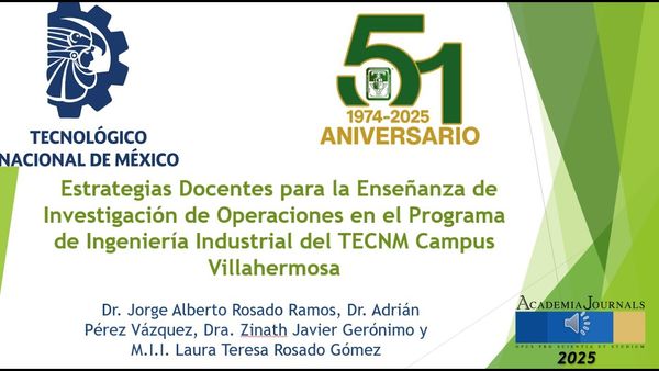 ZTP144 - Estrategias Docentes para la Enseñanza de Investigación de Operaciones en el Programa de…