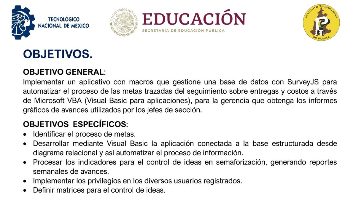 TLA075 - VBA en un Sistema de Informes Gráficos para la Evaluación de Metas Gerenciales