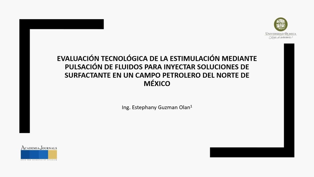 CHE016 - Evaluación Tecnológica de la Estimulación mediante Pulsación de Fluidos para Inyectar …