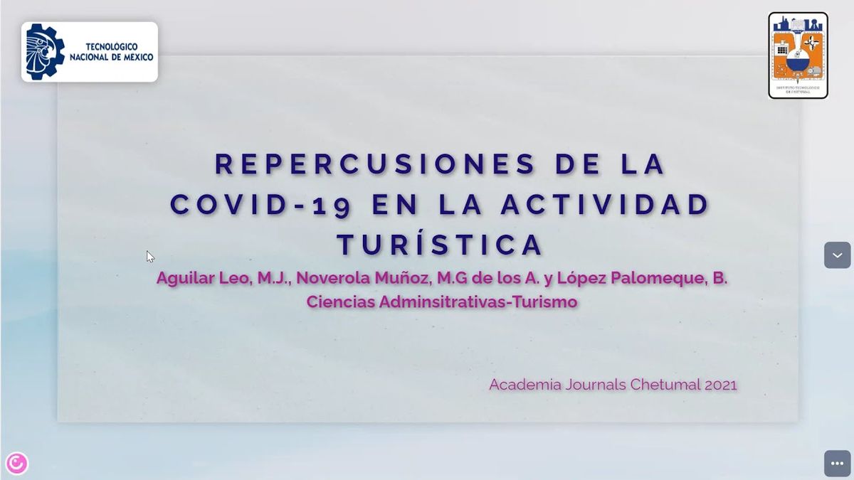 CTM062 - Repercusiones de la Covid-19 en la Actividad Turística