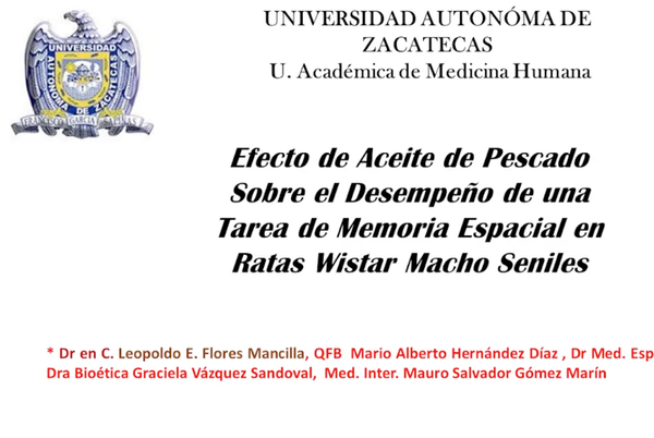 CIP069- Efecto de Aceite de Pescado Sobre el Desempeño de una Tarea de Memoria Espacial en Ratas W…