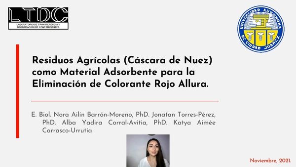 CLY045 - Residuos Agrícolas (Cáscara de Nuez) como Material Adsorbente para la Eliminación de Co…